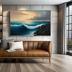 modern interior design of bedroom living room