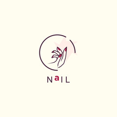 Nail logo design with fresh and unique idea