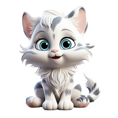 Obraz premium Cute wolf cub Generated AI