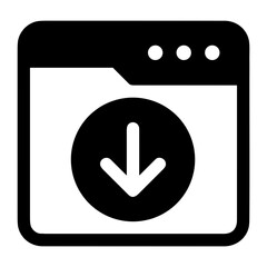 Computer technology icon symbol vector image. Illustration of the dekstop monitor display design image