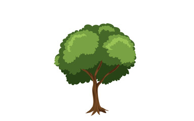 vector isolated tree on white background