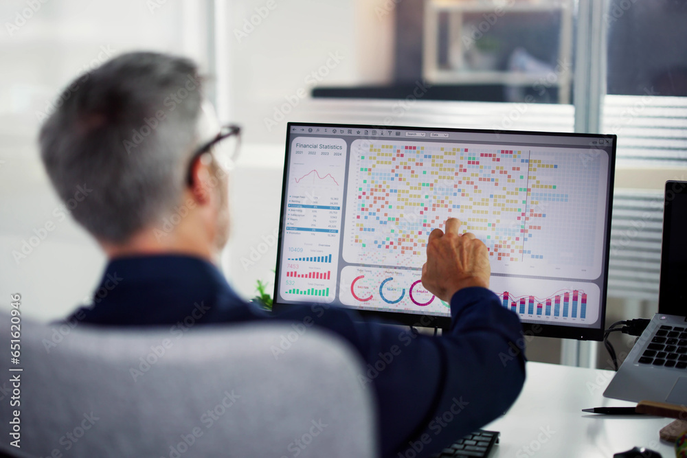 Aufkleber kpi business data dashboard analytics