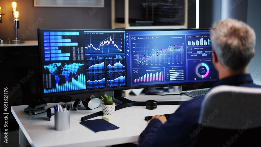 Poster business data analytics dashboard