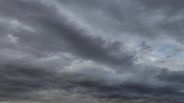 Sky with strange clouds at sunset