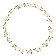 Aesthetic floral wreath