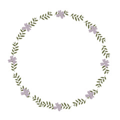 Aesthetic floral wreath