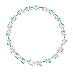 Aesthetic floral wreath