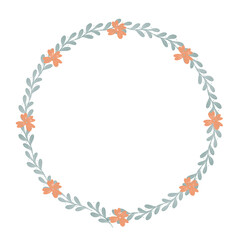 Aesthetic floral wreath