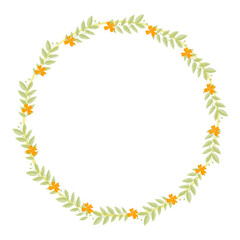 Aesthetic floral wreath