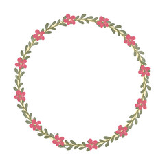 Aesthetic floral wreath