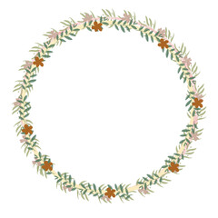 Aesthetic floral wreath