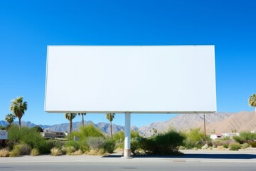 Fototapeta premium white billboard in Palm Springs