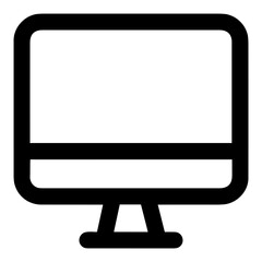 Computer technology icon symbol vector image. Illustration of the dekstop monitor display design image