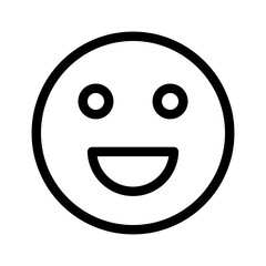 Simple smiley face emoji. Fun. Vector.
