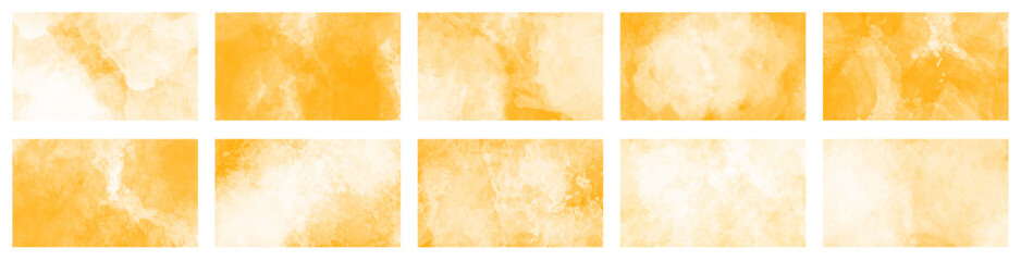soft watercolor Bundle set of vector bright yellow watercolor backgrounds and watercolor style background collection. 