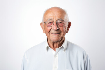 Obraz premium elderly man smile happily on bokeh style background