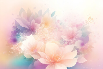 Fototapeta na wymiar Colorful watercolor floral background . AI