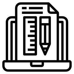 Computer technology icon symbol vector image. Illustration of the dekstop monitor display design image