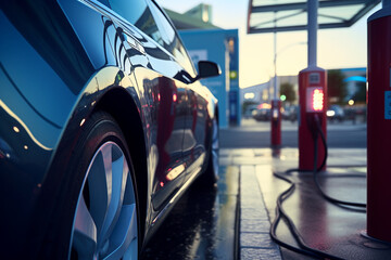 Electric cars with electric charging stations