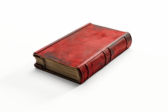 An antique vintage book isolated on a plain white background