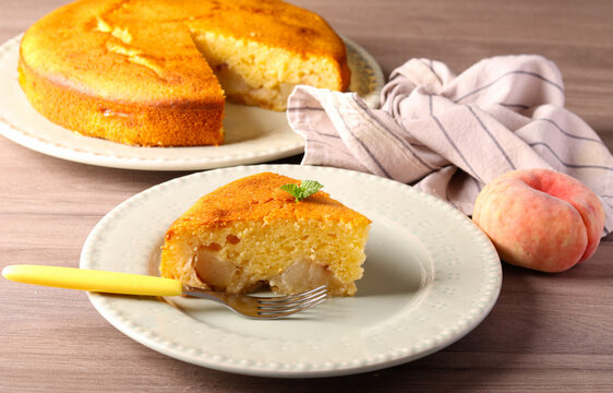 Peento or donut peach cake,