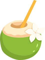 Coconut Illustration, coconut milk, coconut Clipart, summer clipart 