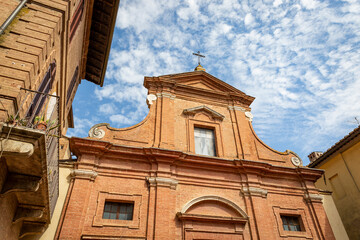 Fototapeta na wymiar Church of Saints Peter and Paul in Buonconvento, Province of Siena, Tuscany, Italy