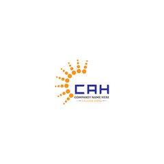  CAH letter technology logo design on white background. CAH logo. CAH creative initials letter IT logo concept. CAH letter design, CAH.