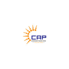  CAP letter technology logo design on white background. CAP logo. CAP creative initials letter IT logo concept. CAP letter design, CAP.