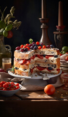 Torta della Nonna - photorealistic highest quality s, generative ai.