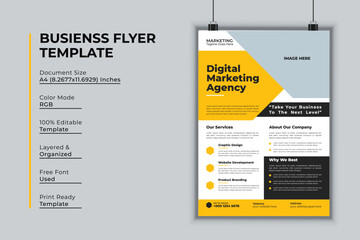 Digital marketing agency flyer design vector template