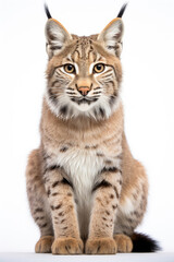 Red lynx isolated on a white background