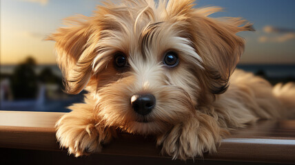 Cute little puppies, dogs, background, animal, background, wallpaper, generative AI