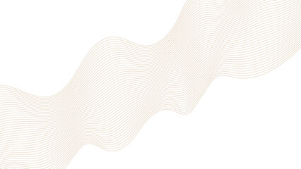 Abstract vector wavy lines flowing smooth curve gold gradient color on transparent background in concept of luxury,Technology abstract lines on white background. 