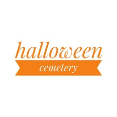Fototapeta na wymiar ''Halloween cemetery'' Quote Illustration