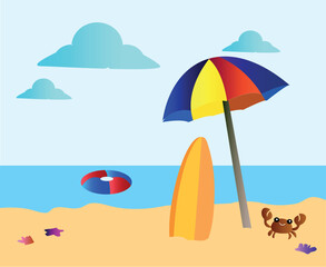 Obraz na płótnie Canvas summer beach vector 