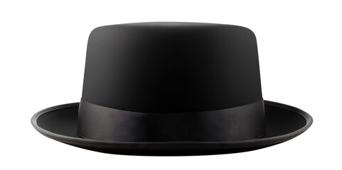 Black bowler hat cut out