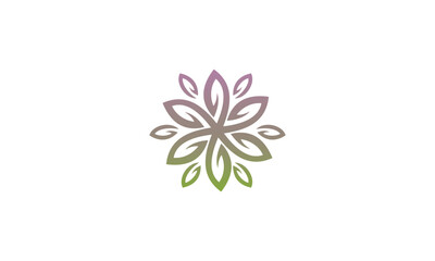 Leaf style vector logo design