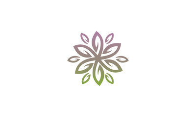 Leaf style vector logo design
