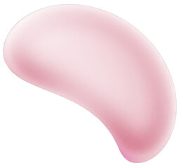 Vibrant Neon 3D Fluid Shape - Glowing and Luminous Abstract Form with Fluid Movement on Transparent PNG Background 