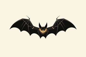 Halloween bat . Bat in flight. Wing flap