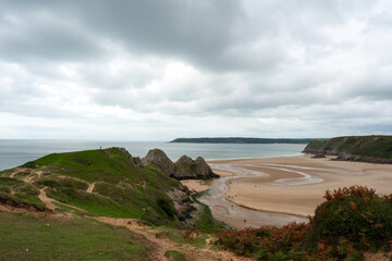 Overlooking Three Cliffs Bay, Swansea