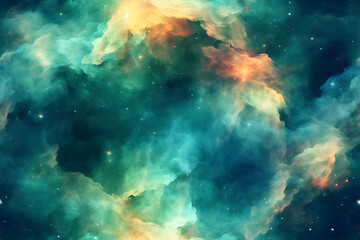 Fototapeta na wymiar Spacecraft captured nebula cosmic space wallpaper