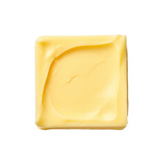 A Pat of Butter Isolated on a Transparent Background