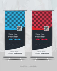 Modern corporate roll up stand banner template