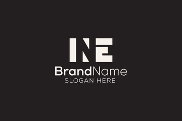 Vector awesome minimalist Trendy letter I N E logo design
