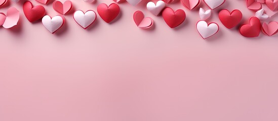 Valentine s day hearts on a background