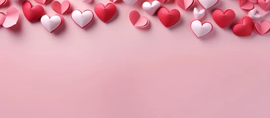 Wandcirkels plexiglas Valentine s day hearts on a background © AkuAku
