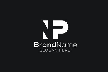 Vector awesome minimalist Trendy letter N P logo design