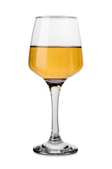 White wine goblet isolated on white with clipping path included